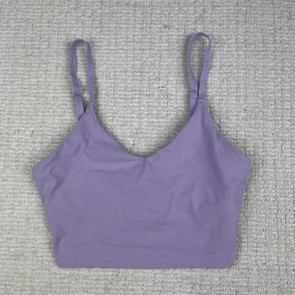 Athleta Crop Sports Bra Tank Top Women's Size XS Purple / Lila Yoga Workout - Picture 1 of 16